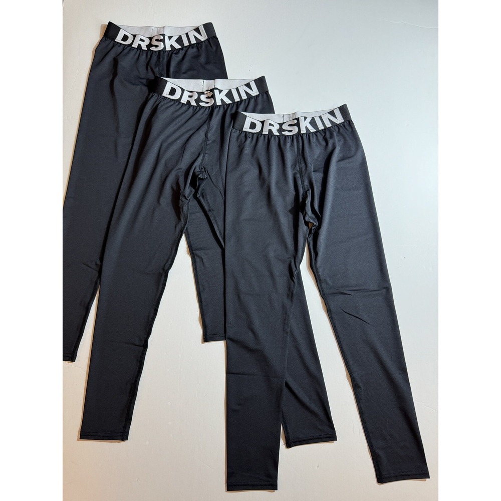 DRSKIN 3 Pack Men's Compression‎ Pants Leggings Sports Athletic Workout Sz S - Picture 3 of 12